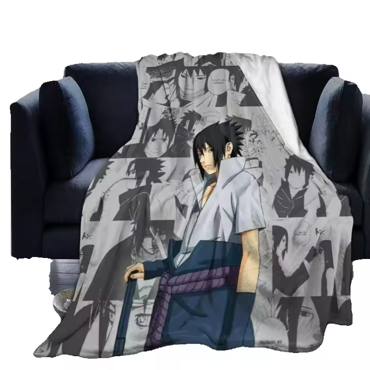 Manta de Sherpa de Lana Naruto Anime Hatake Kakashi con Diseño de Ojos Redondos Talla Única Suave y Cálida para Uso Doméstico o Viajes Cuidado de Lavado Máquina o a Mano - 1