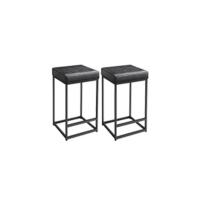 Juego de 2 Taburete de Bar Taburete de Altura Ajustable 89-111 cm Taburete Industrial Metal Silla de Cocina Tasburete Alto para Cocina Bar Comedor Gris Claro - details 12