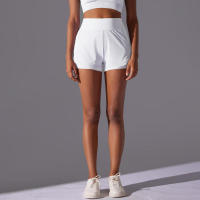 Pantalones cortos de malla transparente para yoga para mujer, transpirables, de secado rápido, para gimnasio - details 1