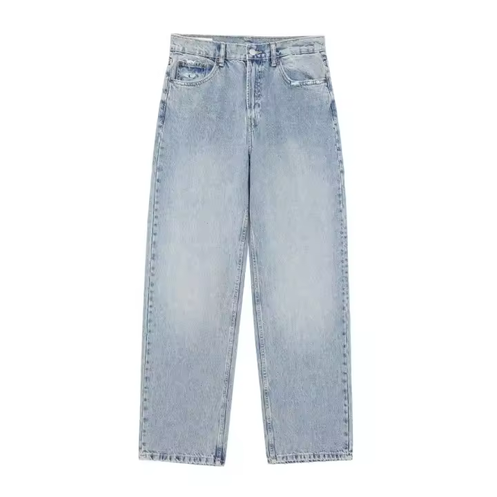 Pantalones vaqueros holgados rotos para mujer, pantalón vaquero informal elegante con bolsillo vintage - 1