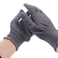 Guantes de trabajo de seguridad portátiles, guantes de protección laboral de nailon antideslizantes, manoplas de montar transpirables y resistentes al desgaste, 5 pares - details 2