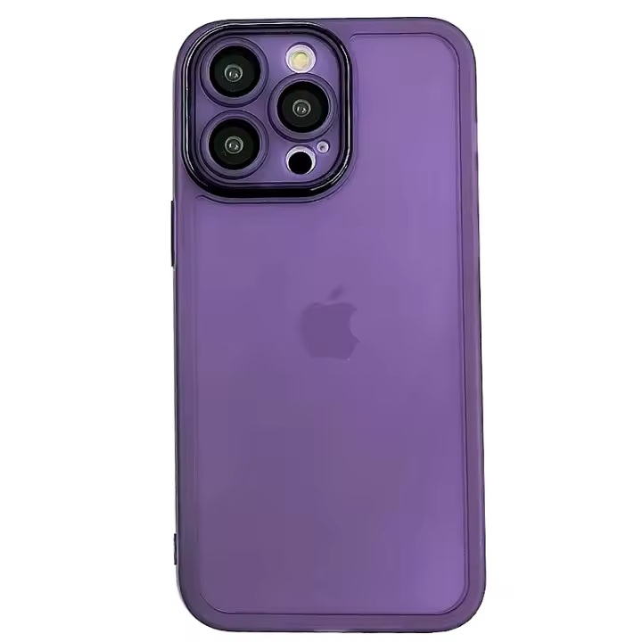 Funda de silicona suave a prueba de golpes para iPhone, protector de lente de cámara transparente de lujo para iPhone 15, 14 Plus, 13, 12 Pro Max, 11 - 1