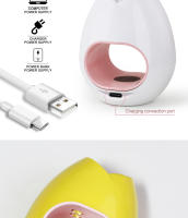 Arte Clavo-Mini secador de uñas, lámpara UV LED de 8W, nueva interfaz USB para manicura, herramientas de Arte de uñas de un solo dedo, diseño de flores rosas, portátil - details 8
