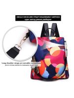 Mochila Multifuncional Antirrobo de Gran Capacidad Estilo Floral Correa de Hombro Arcuada - details 8
