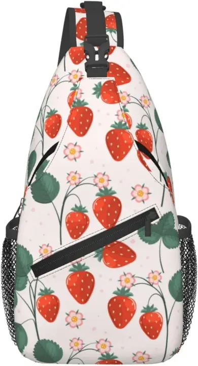 Mochila cruzada con fresas para hombre y mujer, bolso de hombro cruzado, bolsa de pecho, viaje, senderismo, deporte informal, mochila de día - 1