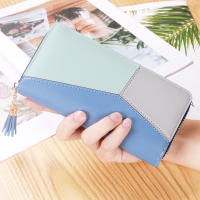 Cartera larga de piel sintética para Mujer, con diseño bolso de mano de borla, tarjetero - details 1