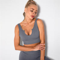 Sujetador deportivo sin costuras para mujer, yoga, correr - details 14