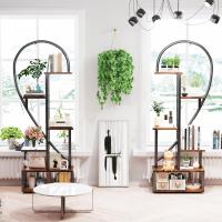 Estantería de Hierro Forjado de 2 Piezas Macetas de 6 Niveles con 2 Ganchos Soporte para Decoración de Sala Jardín Balcón - details 3