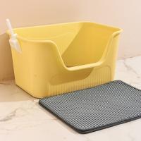Caja de arena semicerrada Extra grande para gatos, productos para mascotas, inodoro abierto a prueba de salpicaduras, Extra grande - details 11