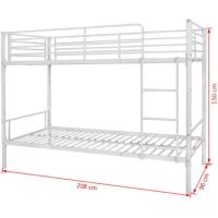 Litera Metálica Nido - Diseño Industrial para Dos Camas, Versión Matrimonial y Individual, Estructura de Acero Reforzado con Escalera y Barandilla Anticaídas, Fácil Montaje 2 plazas - details 2