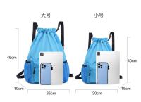 Mochila deportiva de natación con cordones, bolsas impermeables de gran capacidad, bolsas de hombro de viaje para estudiantes escolares - details 0