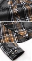 Camisa de Manga Larga con Estampado Geométrico a Rayas Estilo Casual para Hombres - details 23
