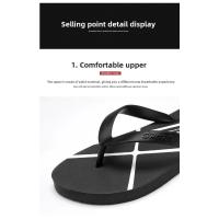 Zapatos de playa para hombre, chanclas de verano, zapatillas para exteriores, vacaciones informales, baño interior, chanclas antideslizantes, sandalias - details 0