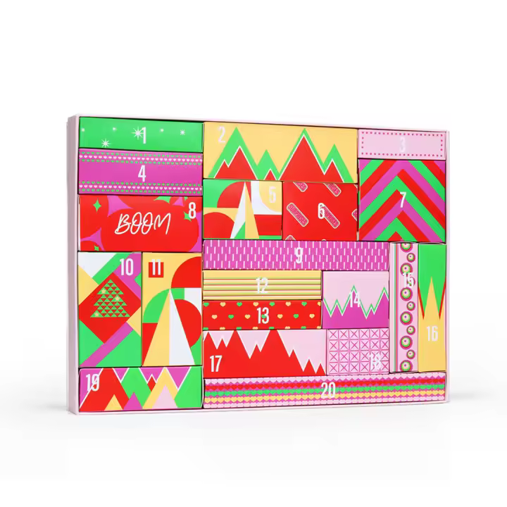 Calendario de Cuento de Navidad Kits de Maquillaje con Esponja de Labios, Sombra de Ojos Brillante, Rostro Ideal para Principiantes y Profesionales - 1