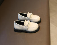 Zapatos de cuero para niñas, mocasines negros sin cordones, planos, perlas de estilo británico, para fiesta escolar, boda, novedad - details 7