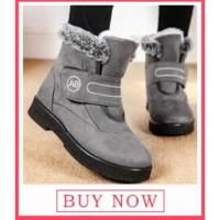 Botas de plataforma de felpa para mujer, zapatos planos para mantener el calor, invierno - details 4