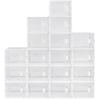 Cajas de Zapatos de Plástico Transparentes Apilables y Plegables Organizador de Zapatos para Armario con Tapa Frontal - details 34