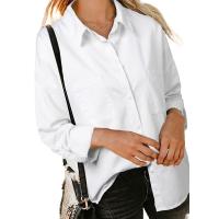 Camisas de manga larga para mujer, camisas informales con cuello vuelto, otoño - details 4
