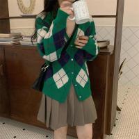 Cardigan de Punto Retro para Mujer 2024 Ajuste Suelto, Manga Larga, Gancho, Elegante - details 21