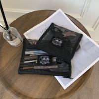 Bolsa de maquillaje de malla ligera, bolsillos para artículos de tocador de viaje con visibilidad, bolsa transparente con cremallera de gran capacidad, lápiz labial - details 13