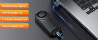 Bicicleta Alarma USB-C Recargable Impermeable Motocicleta Eléctrica Scooter Bicicleta Seguridad Antirrobo Sistema de Alarma - details 3