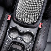 Juego de accesorios de coche para mujer, Kit de funda de asiento transpirable brillante para volante de cristal, 15 piezas - details 4