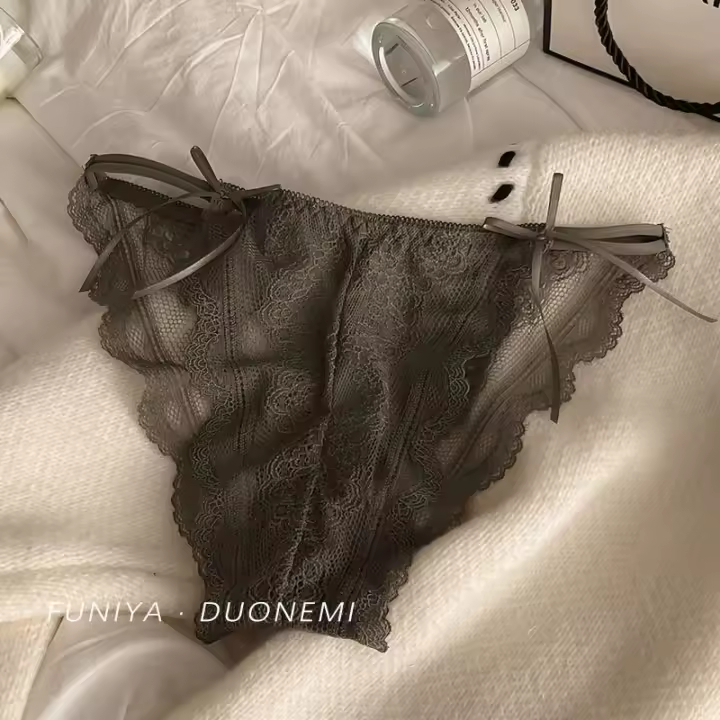 Bragas de Mujer de Encaje Sexy Dulce Tentación de Cintura Baja Transparente y Atractivo - 1