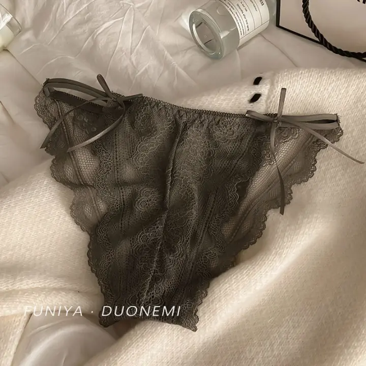 Bragas de Mujer de Encaje Sexy Dulce Tentación de Cintura Baja Transparente y Atractivo - 1