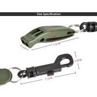 Silbato de supervivencia de doble frecuencia para exteriores, dispositivo de señalización de emergencia para buceo y rescate, con hebilla de liberación rápida, 1 pieza - details 2
