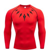 Camiseta Deportiva De Compresión Para Hombre Secado Rápido Manga Larga Primavera Otoño Transpirable Talla S-3XL Con Estampado Base Delgada Para Fitness - details 7