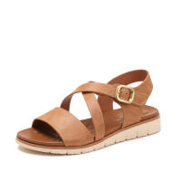 Sandalia sandalias de cuña prendas de vestir exteriores de verano 2025 nuevos zapatos romanos de mujer con cinturón plano de suela suave - details 2