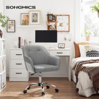 Silla de estudio, giratoria, altura ajustable, carga de 110 kg, marco de acero, tela de algodón-lino transpirable, para estudio, dormitorio, marrón OBG019K01 - details 37
