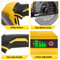 Sierra circular inalámbrica MELLWIN de 6 pulgadas sin escobillas 45 °   Máquina de corte multifunción con ajuste de ángulo para juego de pines de batería Makita de 18V - details 6