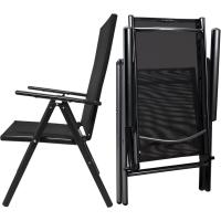 2X Sillas de Jardín Plegables Antracita Asiento Ligero Aluminio Silla Reclinable 8 Posiciones hasta 120Kg - details 25