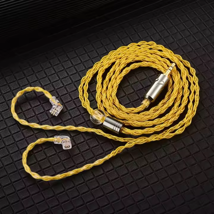 Cable de auriculares QKZ T1 de 8 hilos, Cable de actualización de 0,75 MM, 2 pines, Cable de auriculares KZ Chapado en plata, auriculares con Cable TC KZ de 200 núcleos - 1