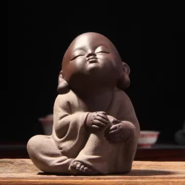 Estatua de Buda de Cerámica con Arena de Color Figura de Monk para Decoración del Hogar - 1