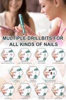 Torno para Uñas 45000 RPM, Lima de Uñas Profesionales, Set de Manicura y Pedicura with 6 Brocas, Torno Uñas, Lima Electrica Uñas, Molinillo de Uñas Eléctrico para Gel o Acrilicas - details 4