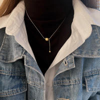 Collar de Acero de Titanio con Bolas Metálicas Diseño Exclusivo Trendy para Mujer - details 3