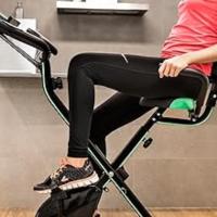 Bicicleta de Ejercicio Plegable Estática con Volante de Inercia Sistema Silence Fit, Sin y Con Respaldo, Manillar y Sillín Regulable, Pulsómetro, Pantalla LCD, Soporte para Dispositivos, Ruedas - details 11