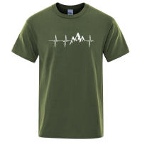 Camiseta de electrocardiograma de verano para hombre estilo urbano con mangas cortas moda Haruku - details 8