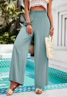Ropa de mujer Primavera Verano Elegante Casual Color sólido Pantalones sueltos de pierna ancha - details 13