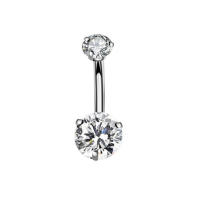 Juego de piercing de cristal para el ombligo, conjunto de Anillo para el ombligo, 14g, g23, de titanio, 6-10mm, 1 unidad - details 10
