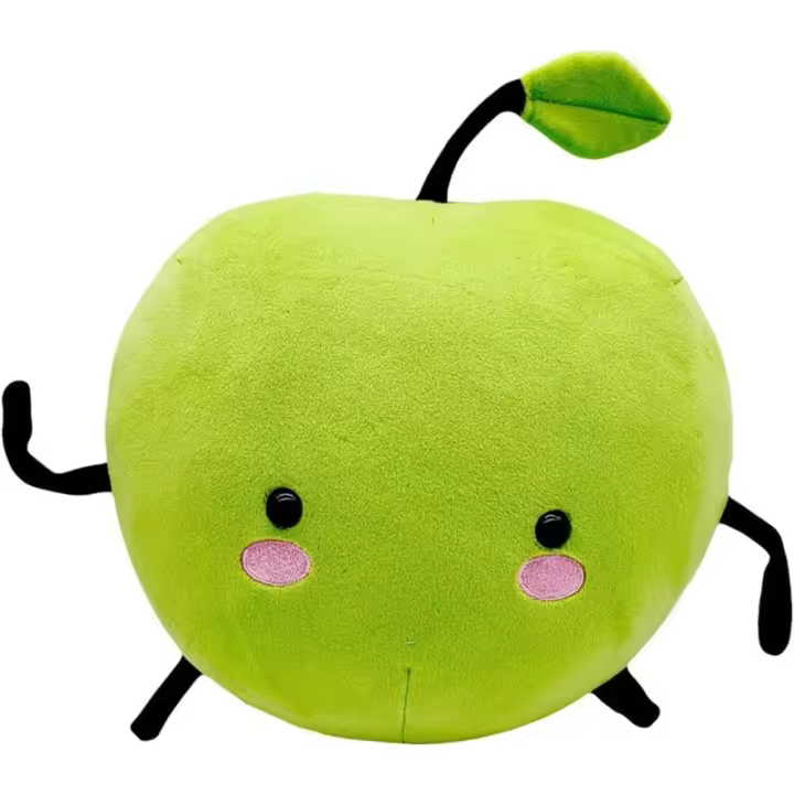 Figura de muñeco de valle de peluche, planta de peluche juvenil de manzana, animal de peluche, almohada de felpa suave verde, el mejor regalo para tu familia (12 "-30 cm) (Apple Juni verde) - 1