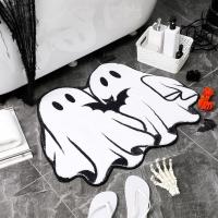 Felpudo de Halloween, alfombra de imitación de cachemira, absorbente y antideslizante para baño, resistente a las manchas y al desgaste, decoración de Halloween - details 6
