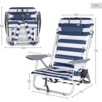 62262 - Pack de 2 sillas plegables multiposición para playa, jardín, terraza o camping beige, Medidas 64x11x64cm, 4 posiciones, con cojín en el cabecero, Incluye asa de transporte, Ibiza X2 - details 31