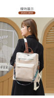 Mochila retro de cuero PU para mujer, bolso de hombro antirrobo, mochila de viaje de ocio, bolso para portátil de gran capacidad - details 18