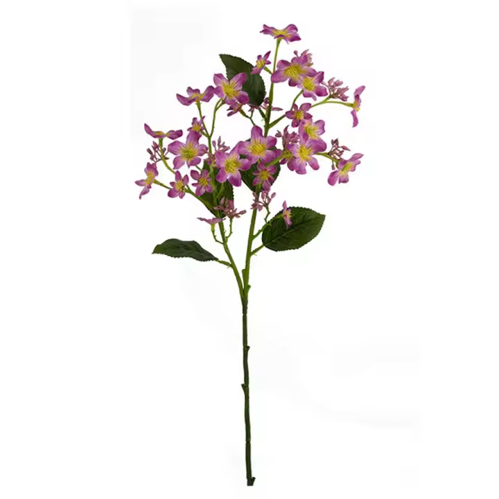 Rama de flor de aceite de tung Artificial de plástico, elegante seda hecha a mano, jazmín de invierno, flor falsa realista, decoración de Hotel y boda - 1