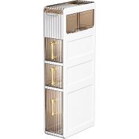 Mueble auxiliar de baño con ruedas y cajones. Gabinete de Almacenamiento Estrecho. Armario Lateral Impermeable para Toallas de Baño. Armario auxiliar de baño. Cajonera móvil. - details 0
