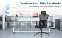 Silla Escritorio Ergonómica, Silla Oficina con Reposacabezas y Reposabrazos Ajustables, Sillas Escritorio con Soporte Lumbar, Silla Ergonómica Escritorio para Oficina - details 0
