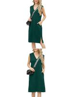 Vestido largo casual sin mangas para mujer, moda europea y americana 2025 - details 5